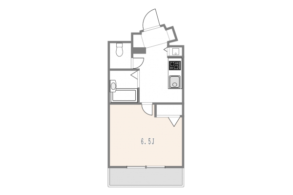 目黒区青葉台、マンションの間取り画像です