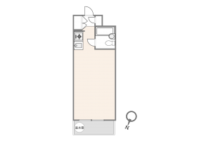渋谷区東、マンションの間取り画像です
