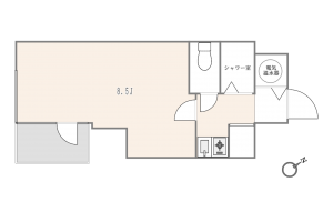 渋谷区道玄坂、収益物件/店舗付住宅の間取り画像です