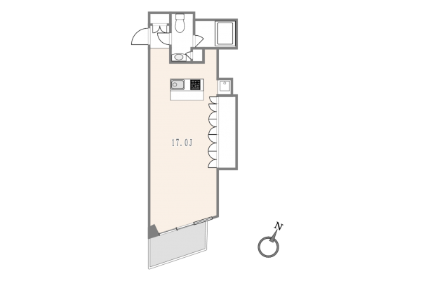 渋谷区桜丘町、マンションの間取り画像です