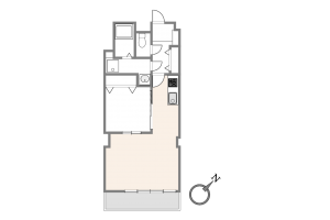 渋谷区南平台町、マンションの間取り画像です