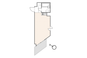 渋谷区南平台町、マンションの間取り画像です