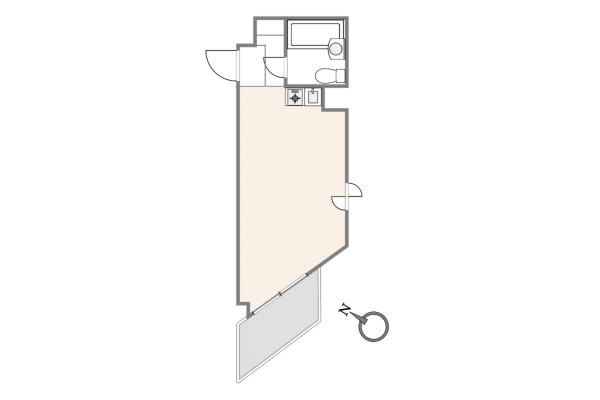 渋谷区南平台町、マンションの間取り画像です