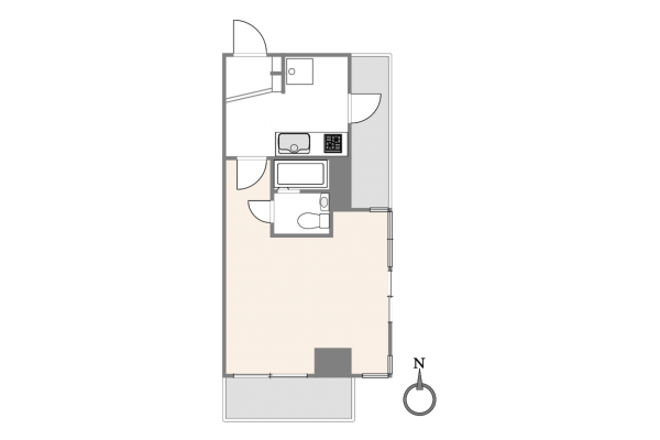 渋谷区円山町、マンションの間取り画像です