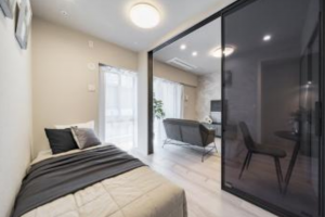 渋谷区渋谷、マンションの寝室画像です