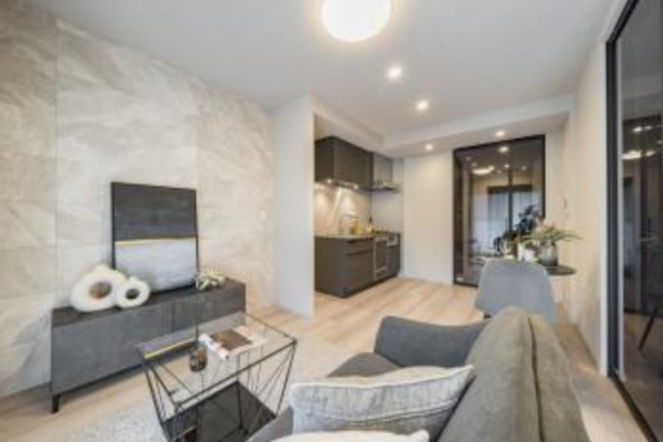 渋谷区渋谷、マンションの居間画像です