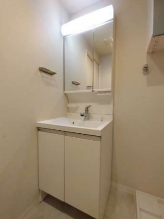 目黒区青葉台、マンションの洗面画像です