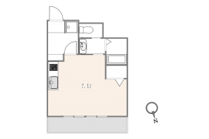 世田谷区、マンションの間取り画像です