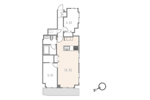 世田谷区、マンションの間取り画像です