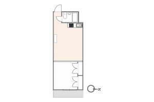 渋谷区道玄坂、マンションの間取り画像です