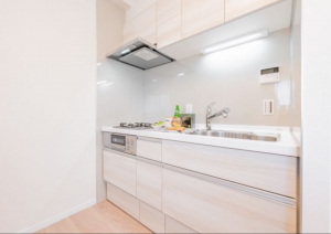 渋谷区松濤、マンションのキッチン画像です