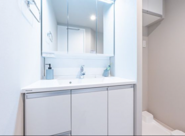 渋谷区松濤、マンションの洗面画像です