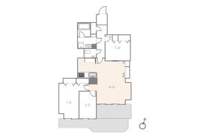 世田谷区、マンションの間取り画像です