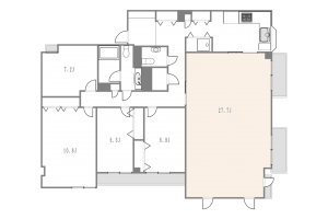 渋谷区神山町、マンションの間取り画像です