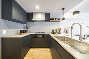 渋谷区猿楽町、マンションのキッチン画像です