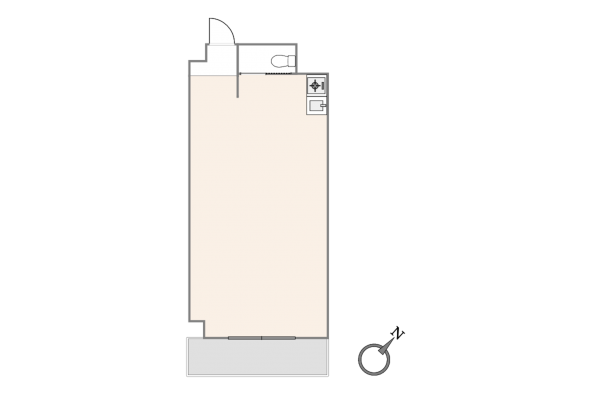 渋谷区渋谷、収益物件/店舗の間取り画像です
