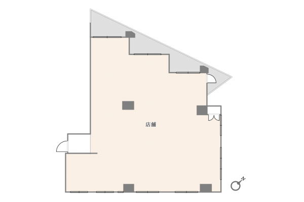 渋谷区桜丘町、収益物件/店舗の間取り画像です