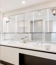 渋谷区渋谷、マンションの洗面画像です