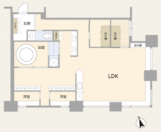 渋谷区渋谷、マンションの間取り画像です