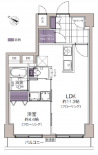 目黒区青葉台、マンションの間取り画像です
