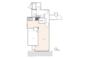 渋谷区松濤、マンションの間取り画像です