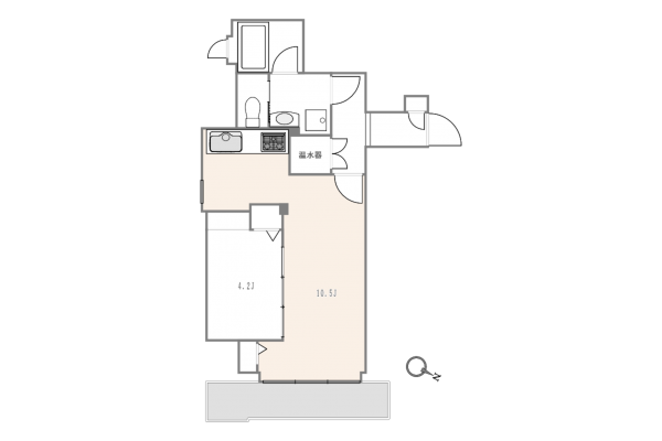 渋谷区松濤、マンションの間取り画像です
