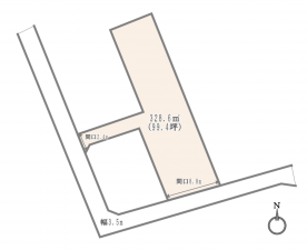 渋谷区初台、土地の間取り画像です