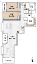 世田谷区、マンションの間取り画像です