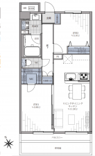 渋谷区代々木、マンションの間取り画像です