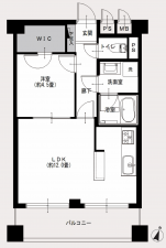 渋谷区幡ヶ谷、マンションの間取り画像です