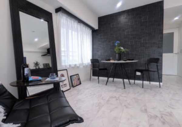 渋谷区代々木、マンションの居間画像です