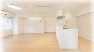 渋谷区代々木、マンションの居間画像です