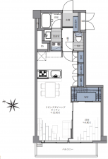 渋谷区桜丘町、マンションの間取り画像です