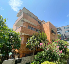 目黒区上目黒、マンションの外観画像です