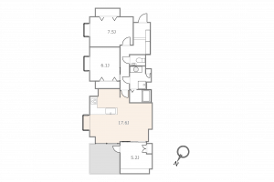 渋谷区代々木、マンションの間取り画像です
