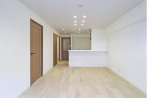 目黒区目黒、マンションの居間画像です