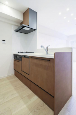 目黒区目黒、マンションのキッチン画像です