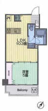 渋谷区初台、マンションの間取り画像です