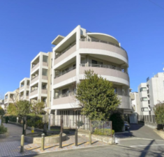 目黒区上目黒、マンションの外観画像です
