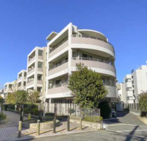 目黒区上目黒、マンションの外観画像です