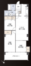 渋谷区代々木、マンションの間取り画像です