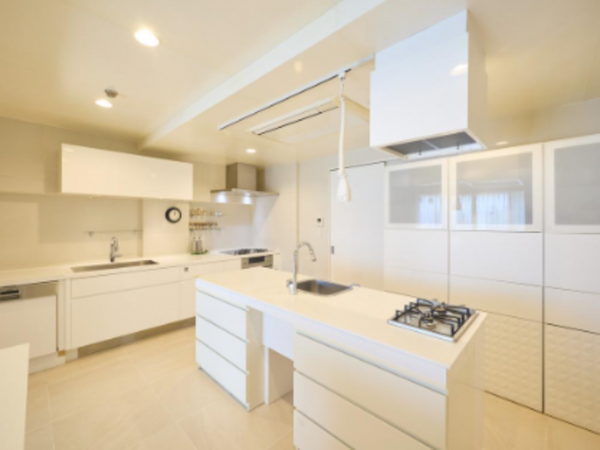 目黒区青葉台、マンションのキッチン画像です