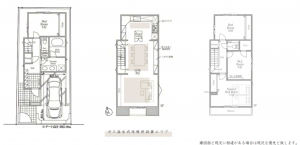 渋谷区恵比寿南、中古一戸建ての間取り画像です
