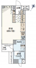 渋谷区鶯谷町、マンションの間取り画像です