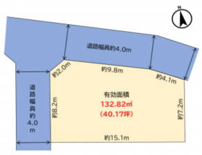 目黒区駒場、土地の間取り画像です