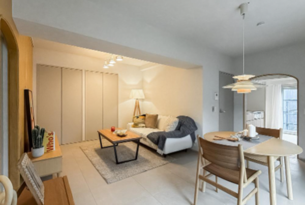 渋谷区渋谷、マンションの居間画像です
