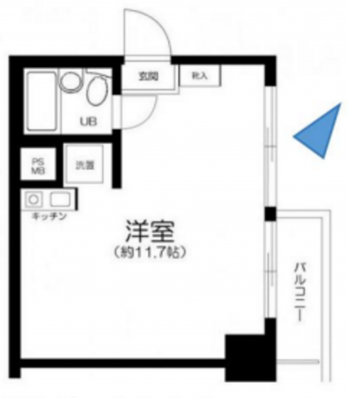 渋谷区道玄坂、マンションの間取り画像です