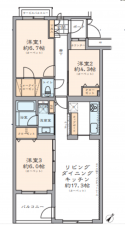 渋谷区初台、マンションの間取り画像です