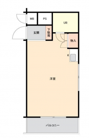 渋谷区神山町、マンションの間取り画像です