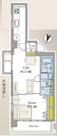 渋谷区上原、マンションの間取り画像です